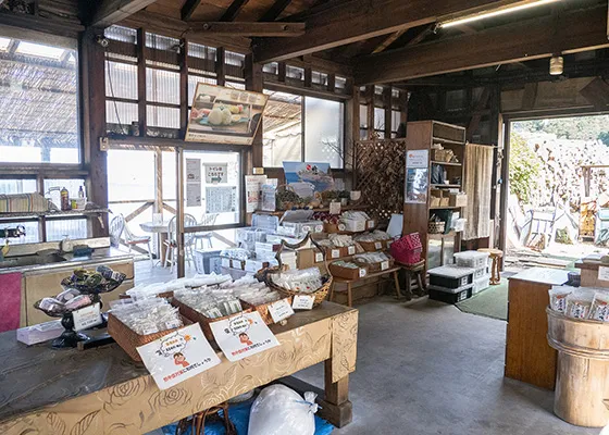 さんぽく町の特産品の売り場